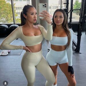 CSB Isabelle mathers 3 piece set crop top bandeau and leggings